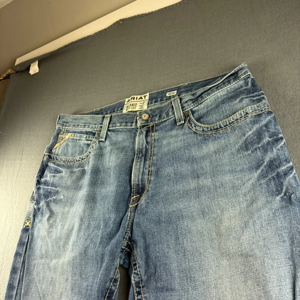 Arait Jeans Men's 40x30 Blue M4 Relaxed Bootcut Western Workweear Cowboy Rodeo
